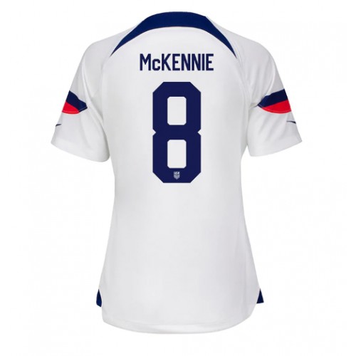 Förenta staterna Weston McKennie #8 Hemmatröja Kvinnor VM 2022 Kortärmad